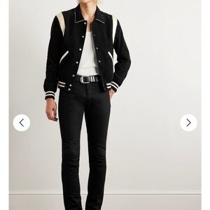 Celine HOMME Satin-Trimmed Cotton-Corduroy Bomber Jacket